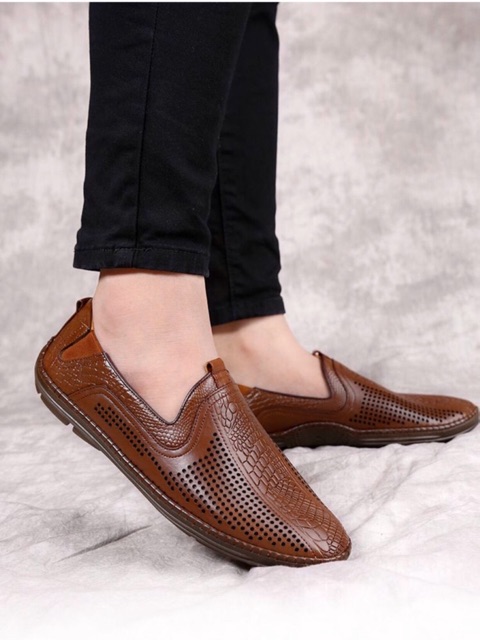 Giày lười, giày mọi mùa hè đục lỗ thoáng mát mã GH-025 | BigBuy360 - bigbuy360.vn