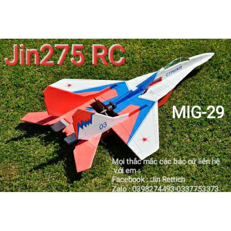 Kit máy bay MIG 29 flat sải 72cm (CHỈ VỎ)