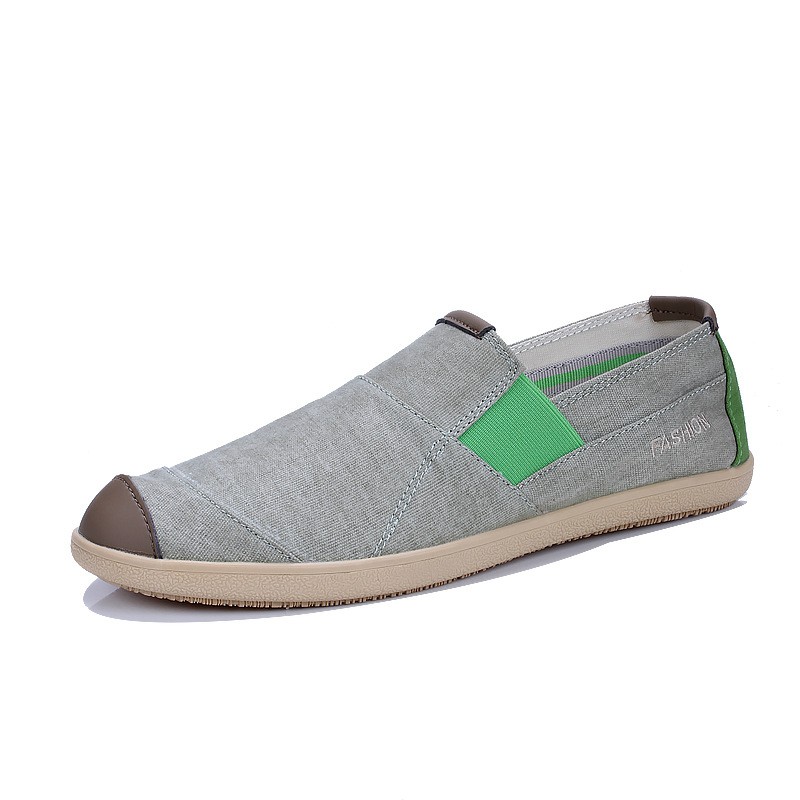 Slip on nam - Giày lười vải phong cách Anh Quốc - 3 màu nâu/(vàng), ghi/(xanh) và xanh/(đỏ) - Mã SP 189 | BigBuy360 - bigbuy360.vn