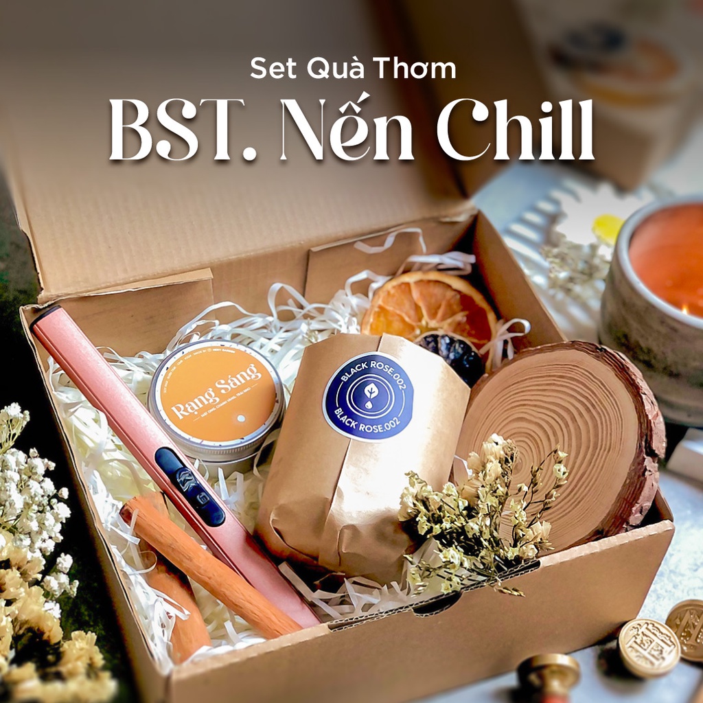 Set Quà Tặng Sinh Nhật Cho Nữ và Nam Tự Chọn Nến Thơm Chill Dễ Ngủ HENY GARDEN