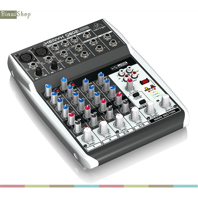 Mixer thu âm 8 cổng vào Behringer XENYX Q802USB