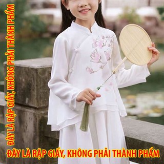 Rập giấy FC022 - Bộ Thôn nữ Vạt đắp chéo 2 lớp