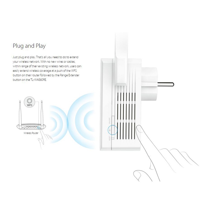 Bộ Mở Rộng Sóng Wi-Fi Tốc Độ 300Mbps TP-Link TL-WA860RE - Hàng Chính Hãng