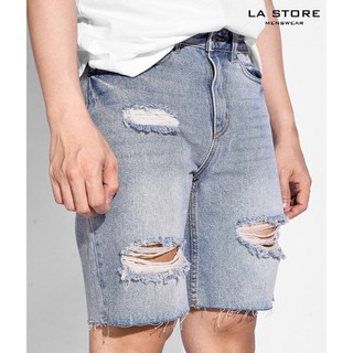 [ROUTINE] - Quần short jeans nam rách tưa lai DPS009