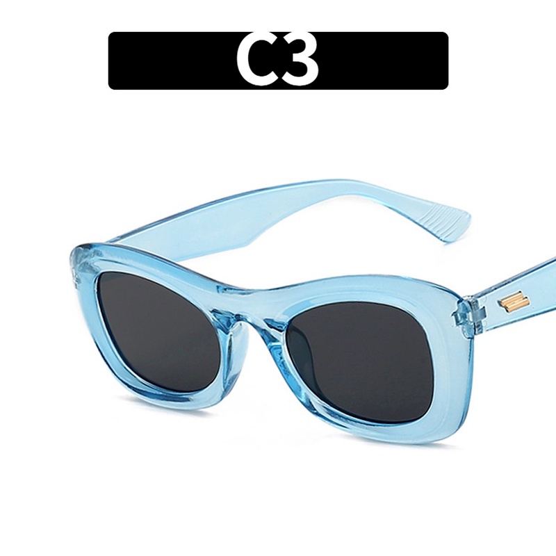 Kính mát gọng mắt mèo hình bầu dục cỡ lớn phong cách hip hop Âu Mỹ thời trang