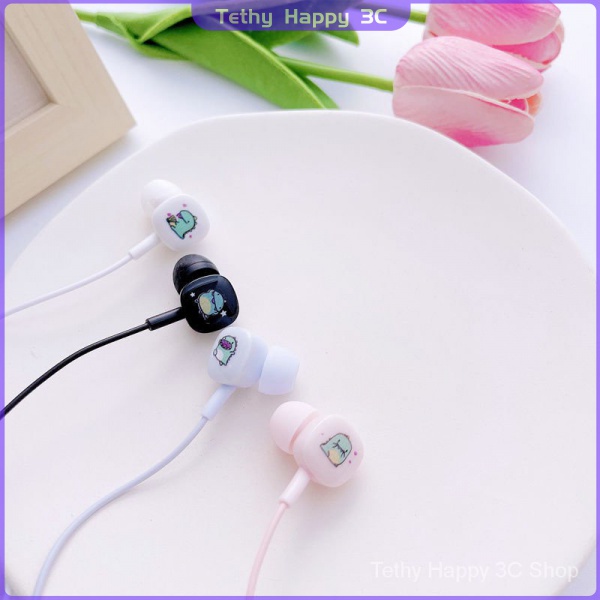 Dễ Thương Khủng Long Nhỏ Tai Nghe Nhét Tai In-ear Có Dây Áp Dụng Cho Android Xiaomi OPPO Huawei VIVO Apple Phổ Quát