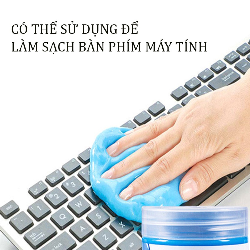 Gel Làm Sạch Vệ Sinh Ô Tô, Bàn Phím Máy Tính, Làm Sạch Khe Kẽ Đồ Vật, Không Hại Da Tay, Hũ 140Gram