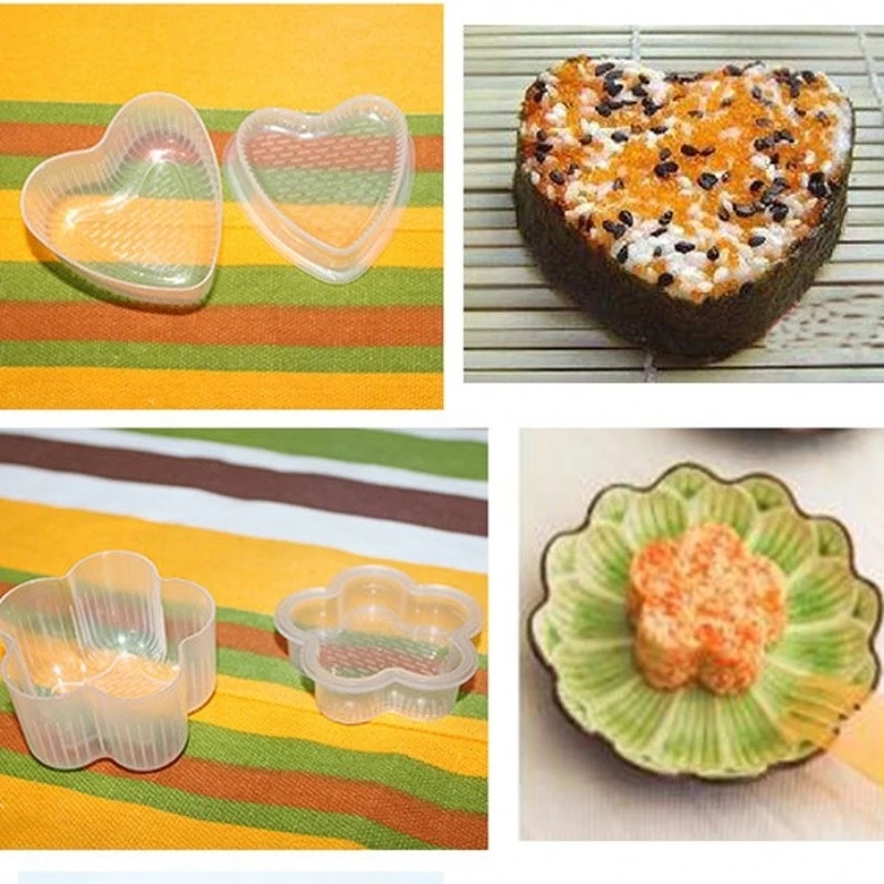Khuôn Làm Cơm Nắm Sushi Hình Hoa / Trái Tim / Chuột Thiết Kế Sáng Tạo