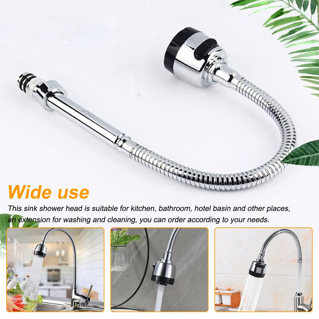Đầu Vòi Xịt Nước Xoay 360 Độ Bằng Nhựa Và Inox Tiện Dụng DIY