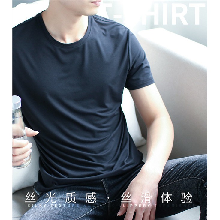 Áo Thun Trơn Tay Lỡ Dáng Rộng Plus Size Cho Nam