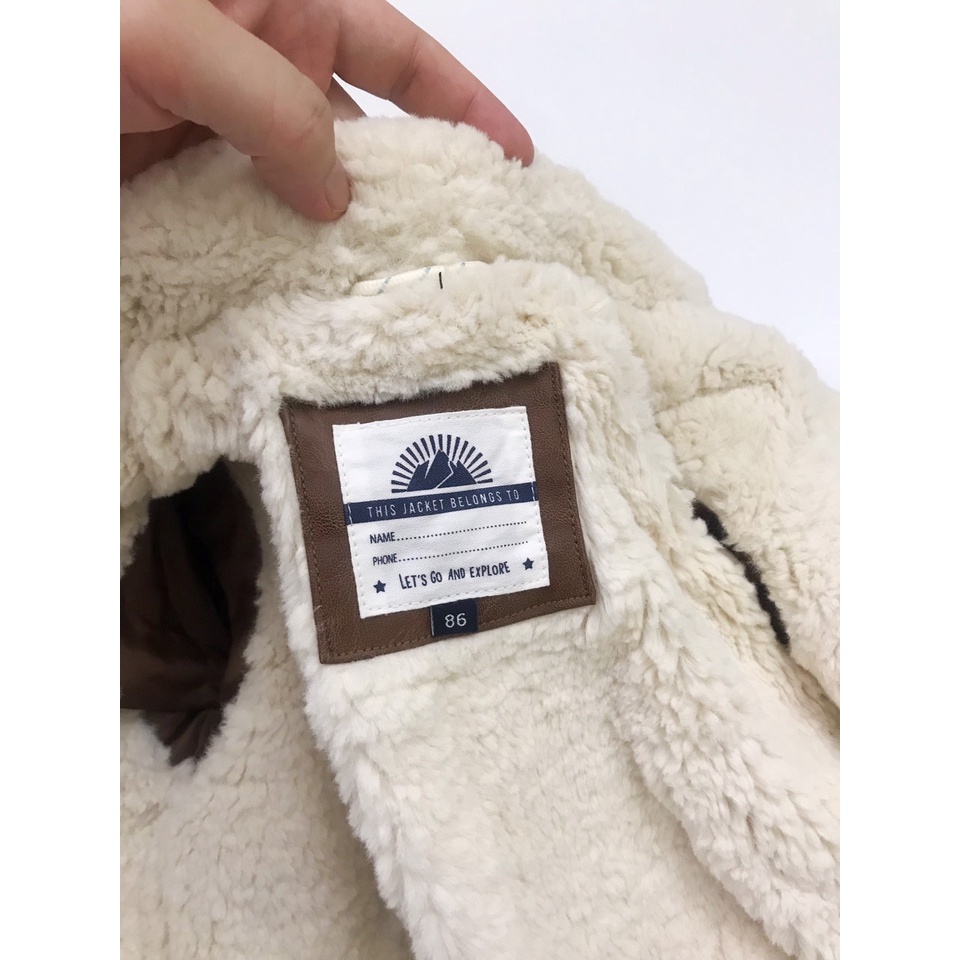 Áo khoác da lót lông dư xịn cho bé trai ACA001
