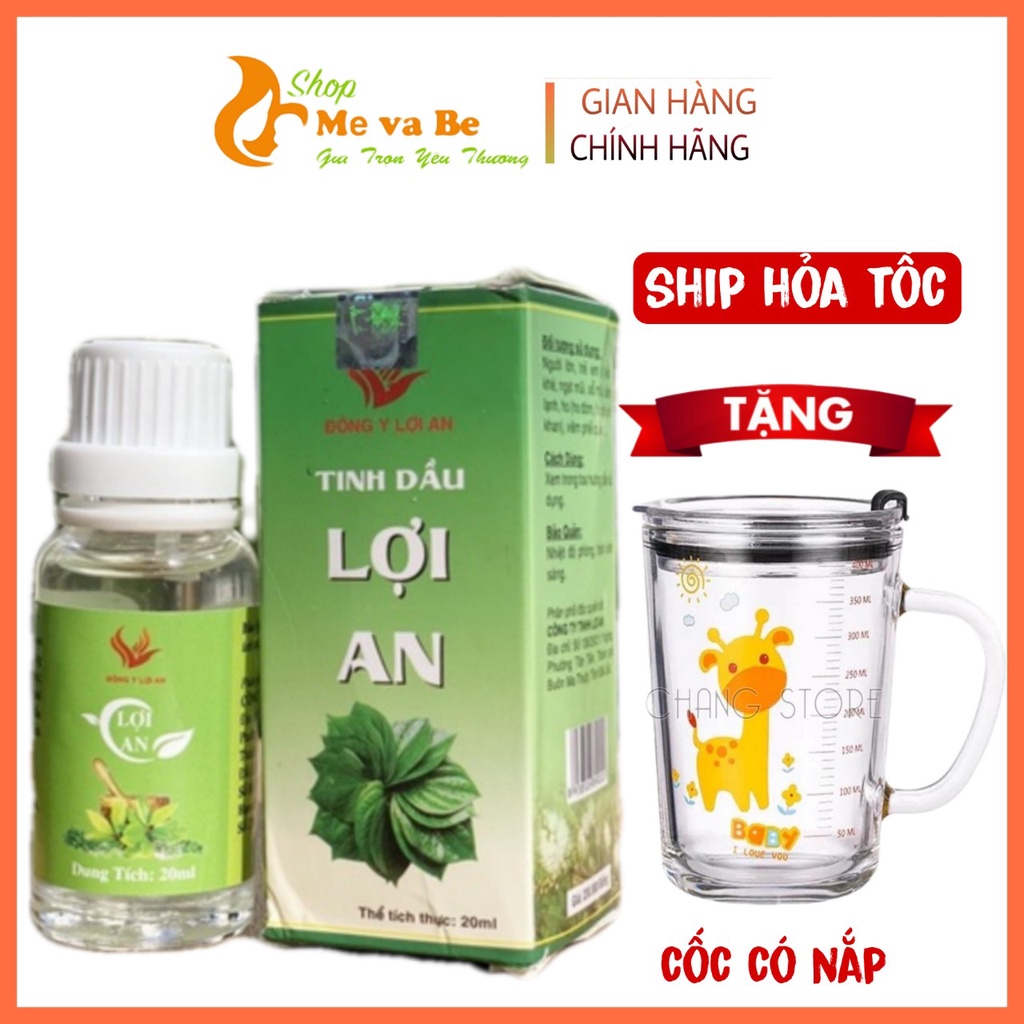 Tinh dầu bôi ho Lợi An bé hết sổ mũi, khò khè - Tinh dầu trầu không Lợi An tăng sức đề kháng  Tặng Cốc Chia Vạch