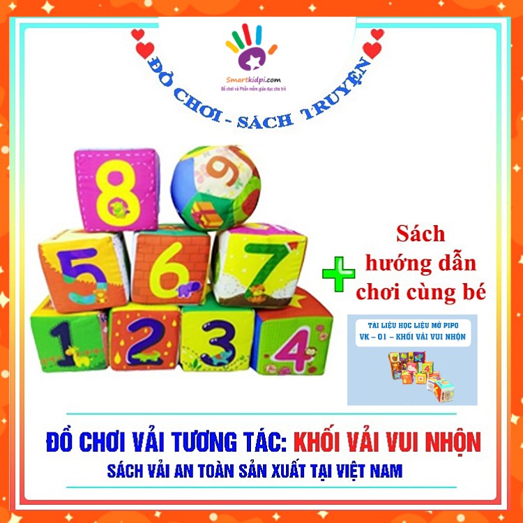 MUA 1 TẶNG 1- Xúc xắc khối vải vui nhộn - bộ 8 khối