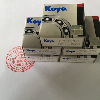 Bộ 2 vòng bi, bạc đạn Koyo 6200 -2RS