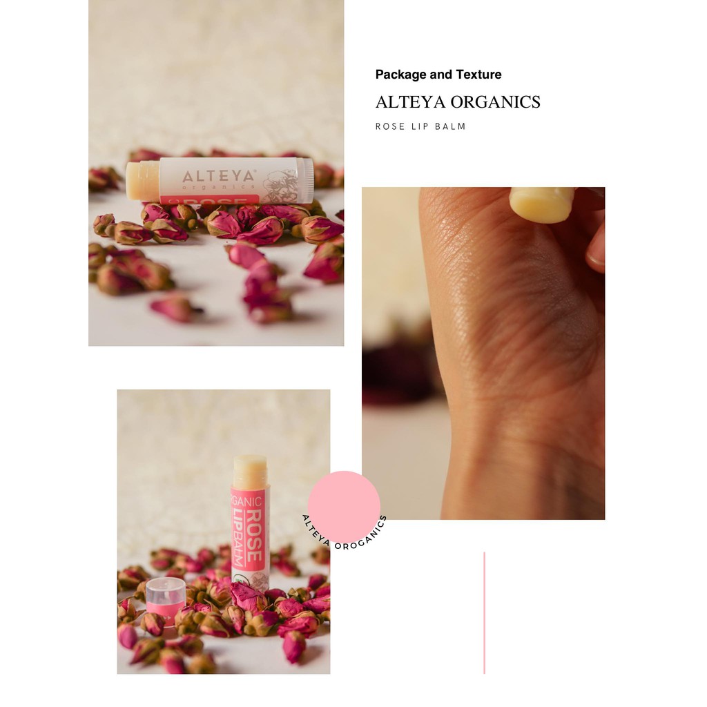 Son Dưỡng Môi Hoa Hồng Hữu Cơ Alteya Organics Rose Lip Balm, 5g