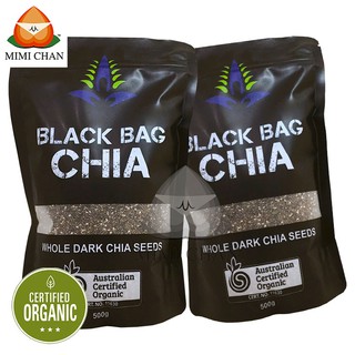 Combo 2 Túi Hạt Chia Đen Úc Gói 500gr x 2 Black Bag Chia Seeds Organic Giảm Cân, Phát Triển Trí Não