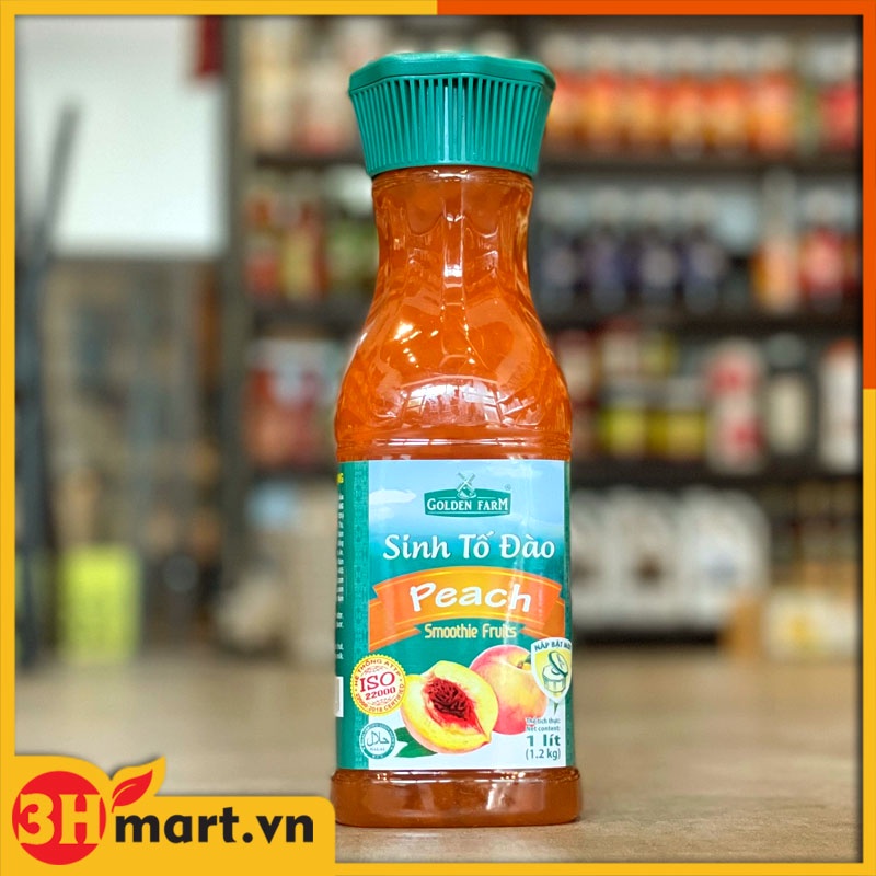 Sinh tố Golden Farm Đào nguyên chất 1L