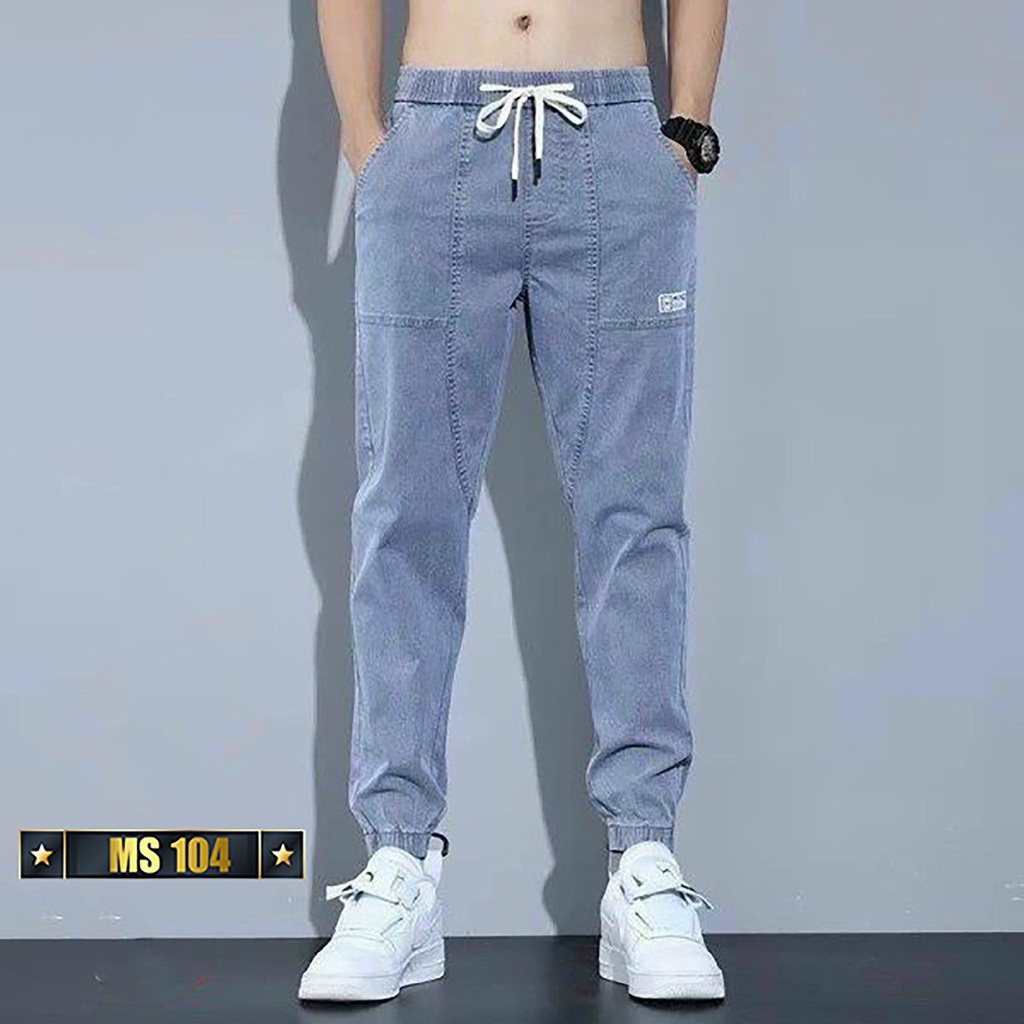 Quần Jeans Nam ống bo chân, Quần jogger jeans, chất bò(jeans) Co Dãn 4 Chiều [ hàng chuẩn Shop] QJ45