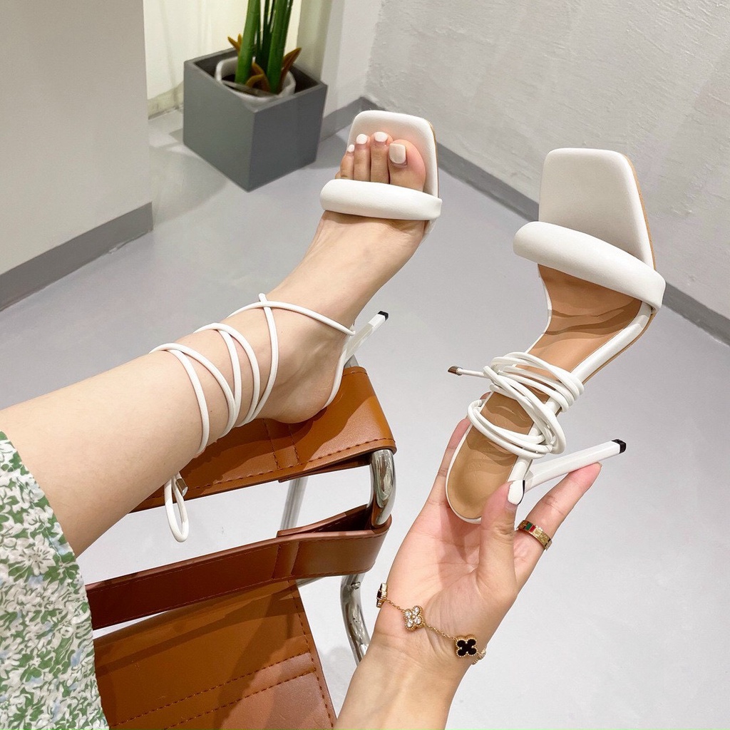 Giày chiến binh, sandal dây quấn quai ngang bản phồng cao 9f da mềm dễ mang form siêu đỉnh