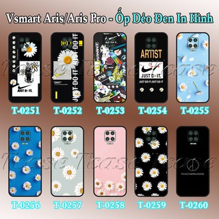 Ốp lưng Vsmart Aris/ Aris Pro dẻo đen in hình Hoa Cúc Hot Trend