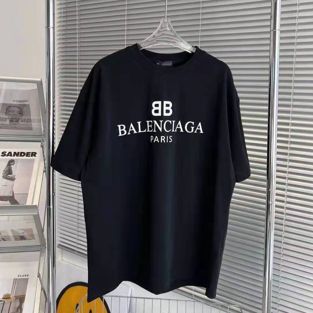 Áo Thun Balenciaga Tay Ngắn In Chữ B Chất Liệu Cotton 100% 22ss100%854785