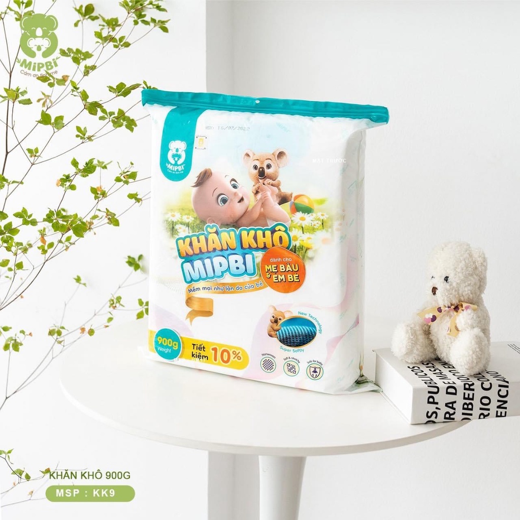 Khăn giấy khô đa năng Mipbi 900gr CÓ TEM CHỐNG HÀNG GIẢGiấy khô đa năng mipbi BỊCH TO TIẾT KIỆM