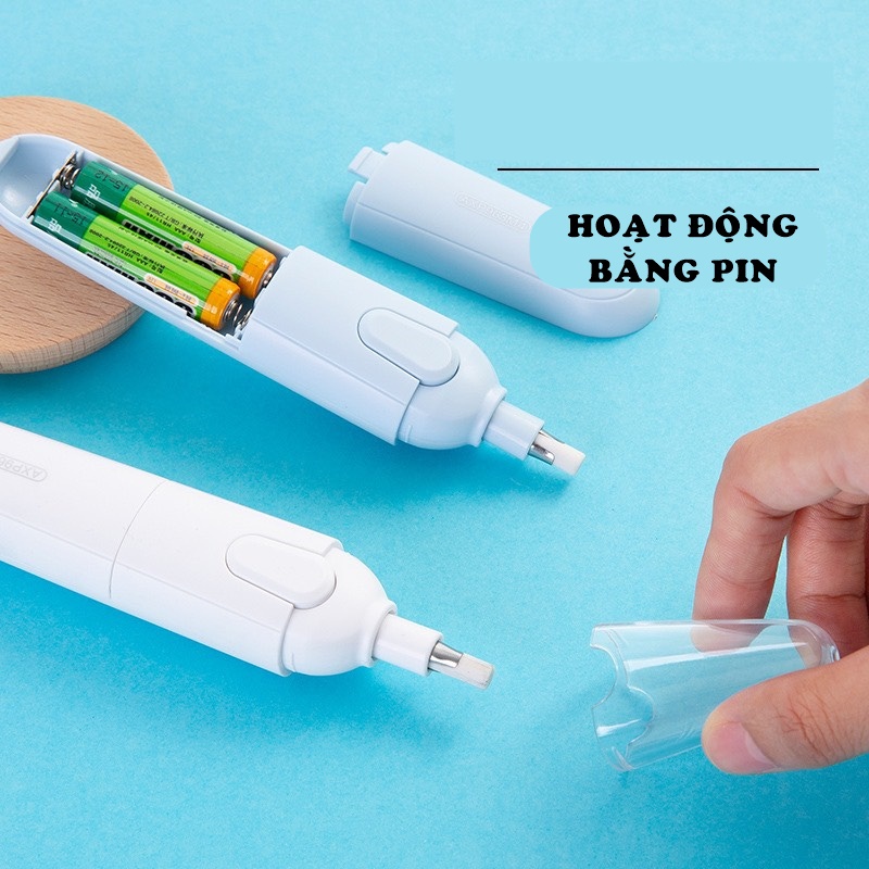 Bút gôm tẩy chì tự động Deli chạy bằng pin