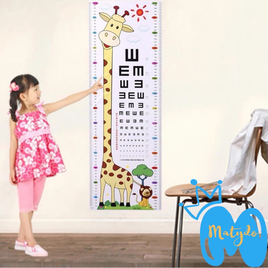 Thước đo chiều cao dán tường MATYDO cho bé nhiều hình dễ thương bền đẹp