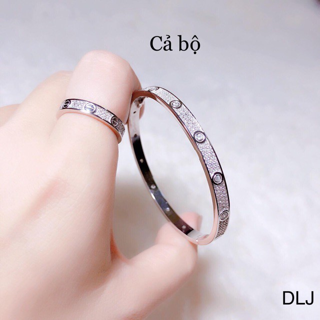 [HIÊN JEWELRY] 💥💥💥 SẬP GIÁ COMBO LẮC TAY NHẪN CATIER BẠC ITALY CAO CẤP 925 KHÔNG PHAI MÀU