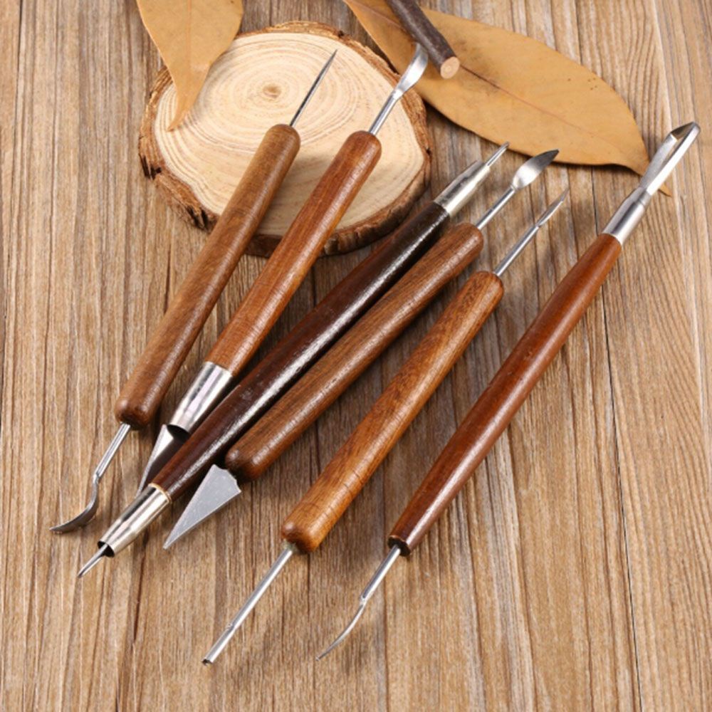 ALISON (Size: 6) Clay Sculpting Set New Assorted Polymer Carving Tools 6pcs DIY Shapers Hot Ceramic Modeling Craft/Multicolor