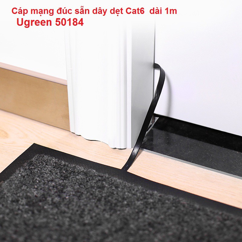 Cáp mạng đúc sẵn dây dẹt Cat6 dài 1m Ugreen 50184 (Gigabit 24AWG)