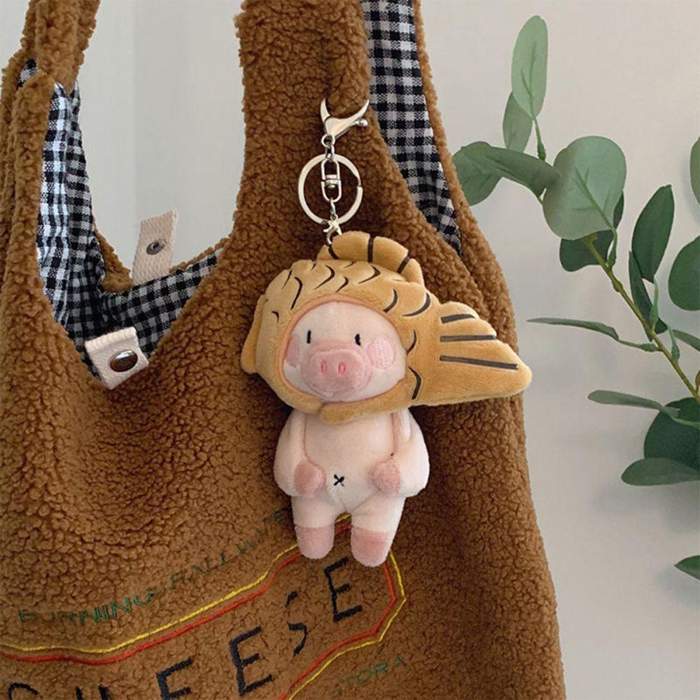 LANFY Móc Khóa Hình Chú Chó Husky Shiba Bằng Lông Nhung Dễ Tháo Rời Charms