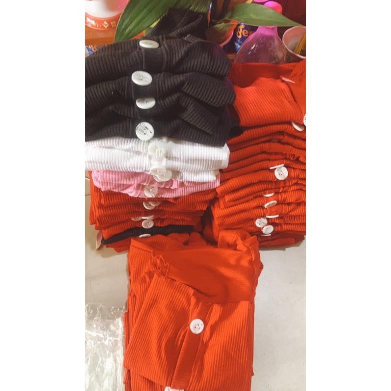 Áo Croptop Tay Ngắn Thun Gân Cổ Tim Phối Nút Bư Thanh Lịch Nhiều Màu DRACR107 Mys hitshop | BigBuy360 - bigbuy360.vn