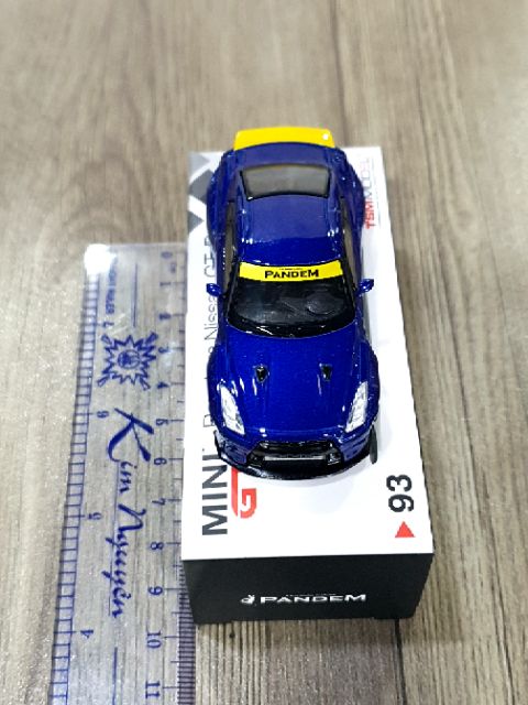 Xe Mô Hình Pandem Nissan GT-R R35 Duck Tail Velocity Blue LHD 1:64 MiniGT ( Xanh Dương #93)