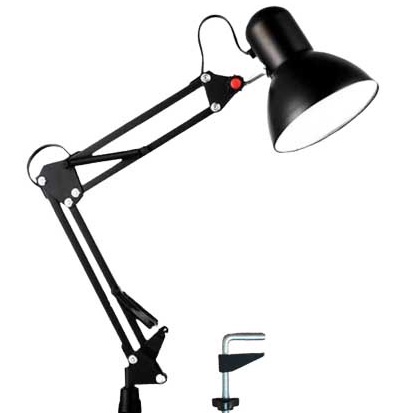 Đèn bàn DESK LAMP đa năng xoay 360 độ tùy ý có chân kẹp cố định (Không Kèm Bóng)