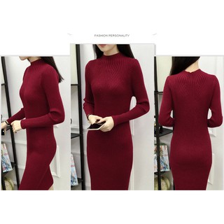 (Hàng sẵn) Váy len dáng dài