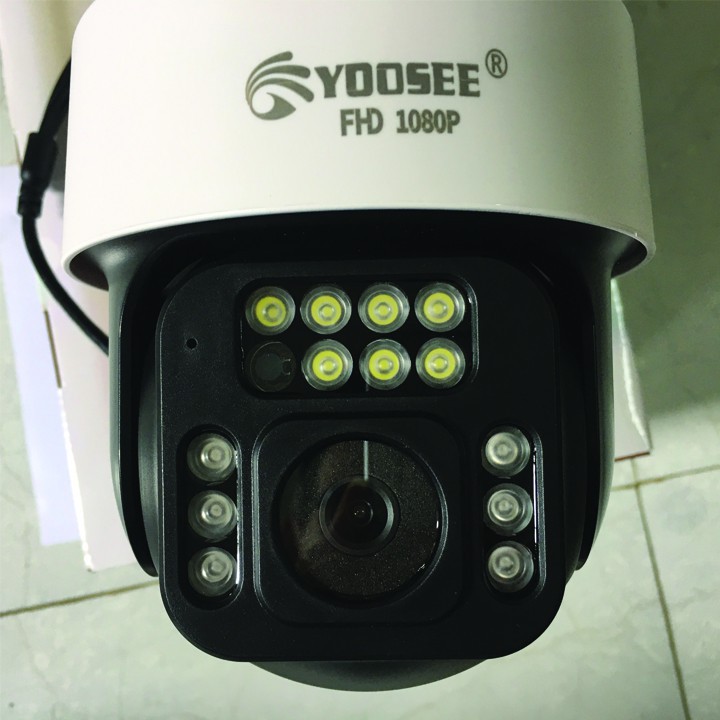 Camera Ip Yoosee Ngoài Trời PTZ X2500- 3.0 mp Xoay 360°  FULLHD  Xem Đêm Có Màu - Bảo hành 5 năm