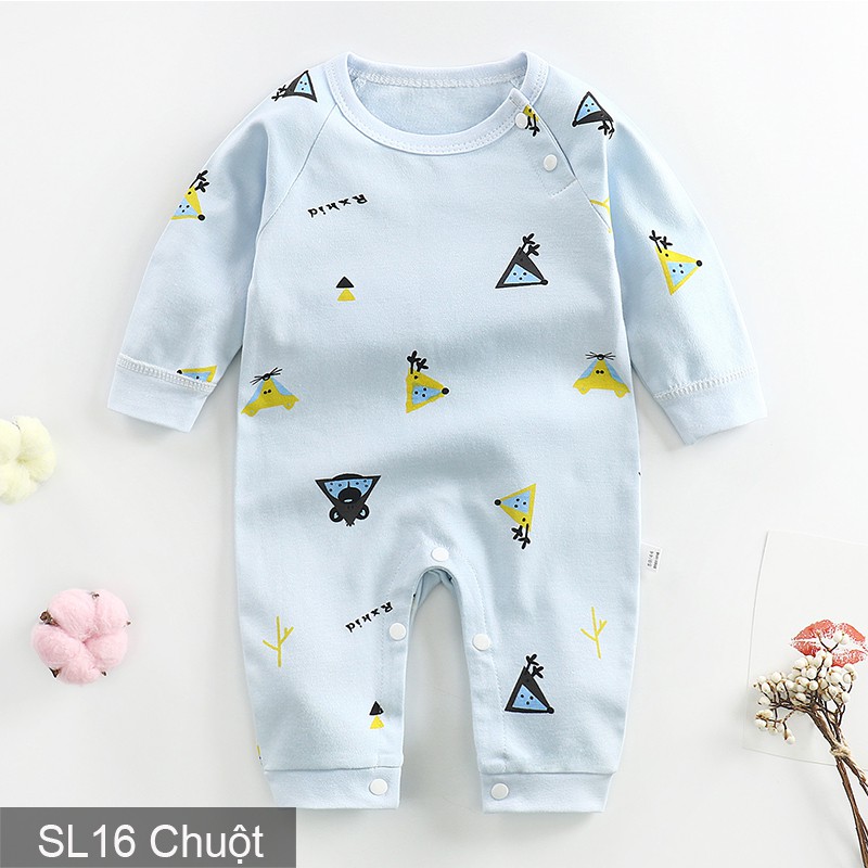 Body cotton dài tay Áo liền quần cho bé trai bé gái Hàng Quảng châu xuất Nhật SL16