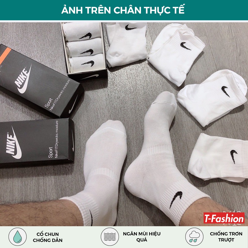 Tất Nike cao cổ chống trơn, vớ nike hàng xuất khẩu chống trơn, vớ thể thao thích hợp dạo phố, đá bóng, cầu lông tập gym