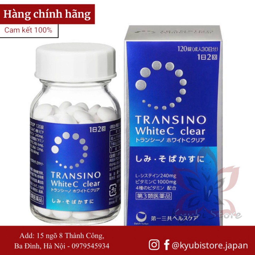 [Nhật nội địa] Viên uống trắng da Transino White C Clear Nhật Bản