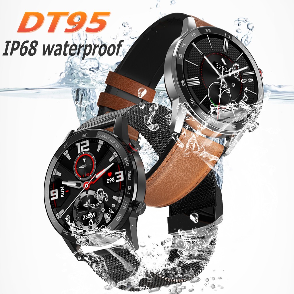 Utelite DT95 Bluetooth Smart Watch Waterproof IP68 Heart Rate Notification Message