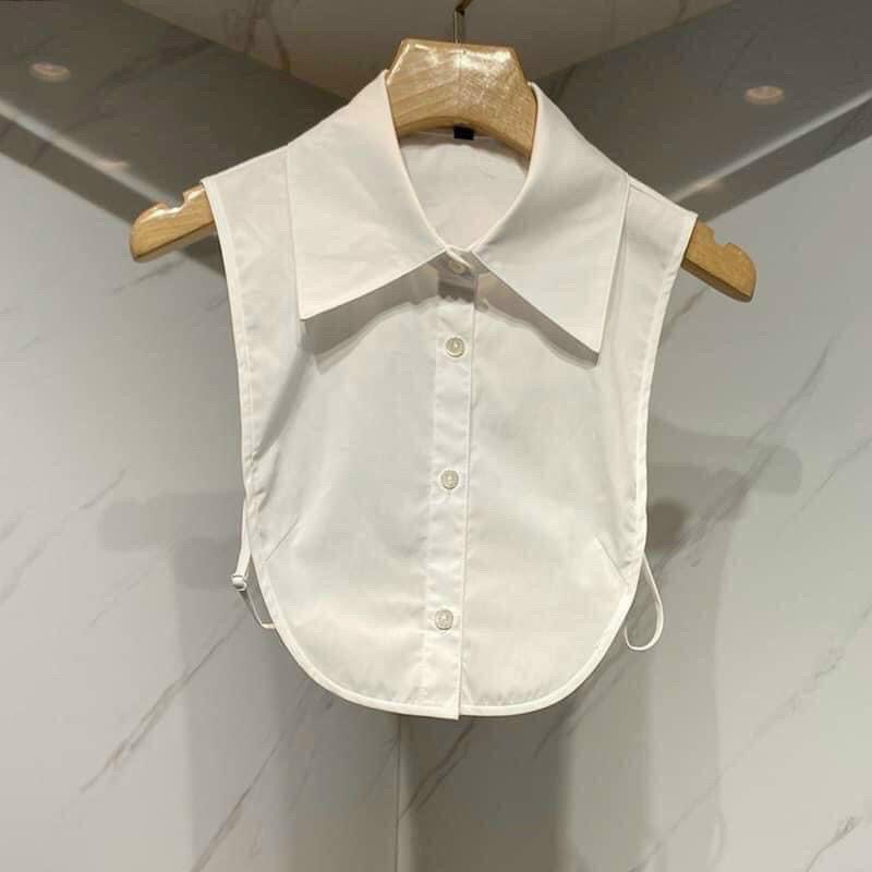 BÁN SỈ ÁO SƠ MI CỔ YẾM MÀU TRẮNG CHO NỮ