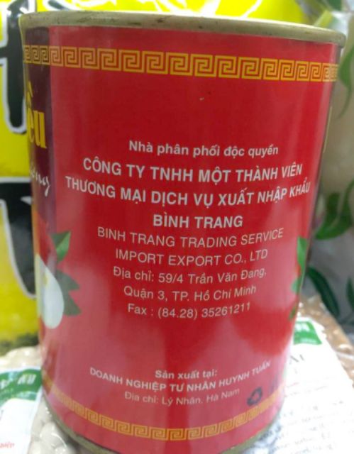 Vải Thiều Nước Đường 565Gram(Cty Bình Trang)