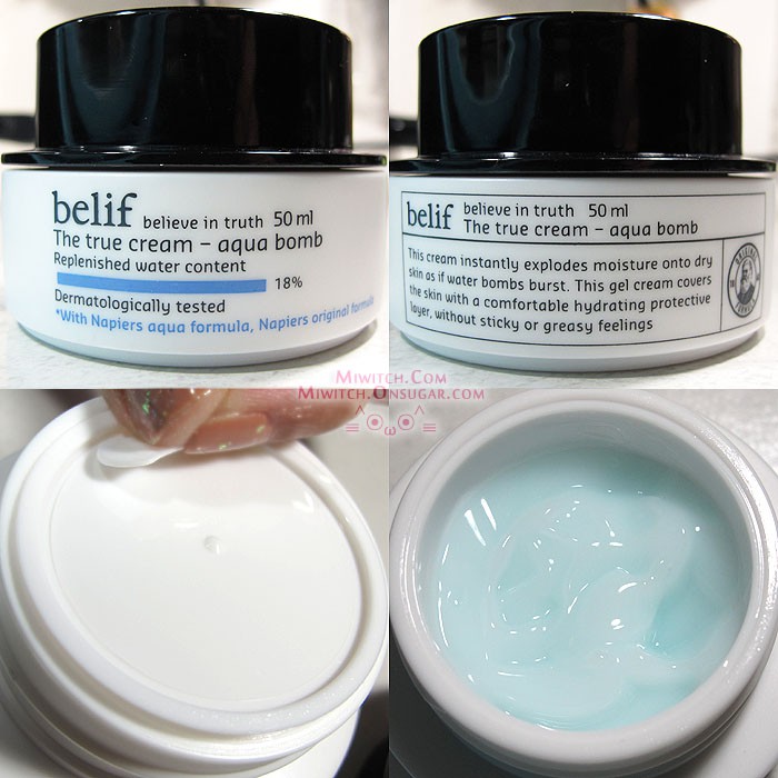 Kem dưỡng Belif The True Cream Aqua Bomb và Moisturizing Bomb minisize 10ml