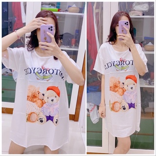 Đầm lụa phi bóng Pijama 🌸 Váy ngủ - Freesize dưới 75kg