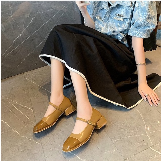 Giày búp bê quai ngang mảnh cài vô cùng basic tiểu thư POCI 175