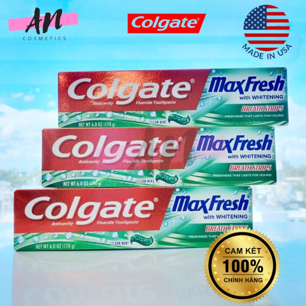 Kem đánh răng thơm miệng COLGATE Maxfresh xanh lá 170g (Kem đánh răng Thái Lan)