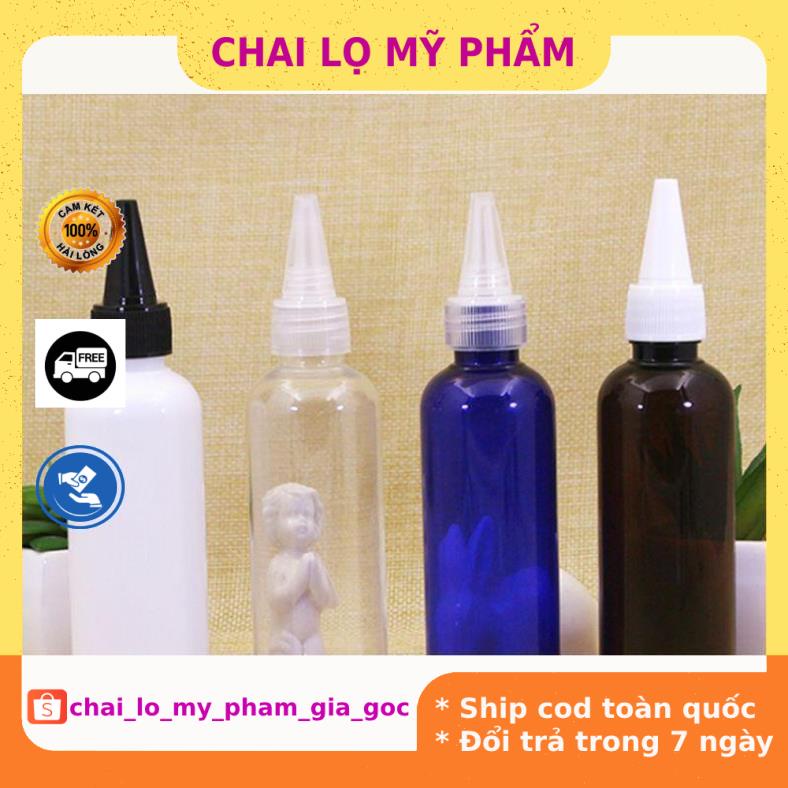 Chai Chiết Mĩ Phẩm ❤ GIÁ TỐT NHẤT ❤ Chai nhựa pet nắp nhọn 100ml,50ml,30ml,20ml chiết mỹ phẩm, chiết mực .