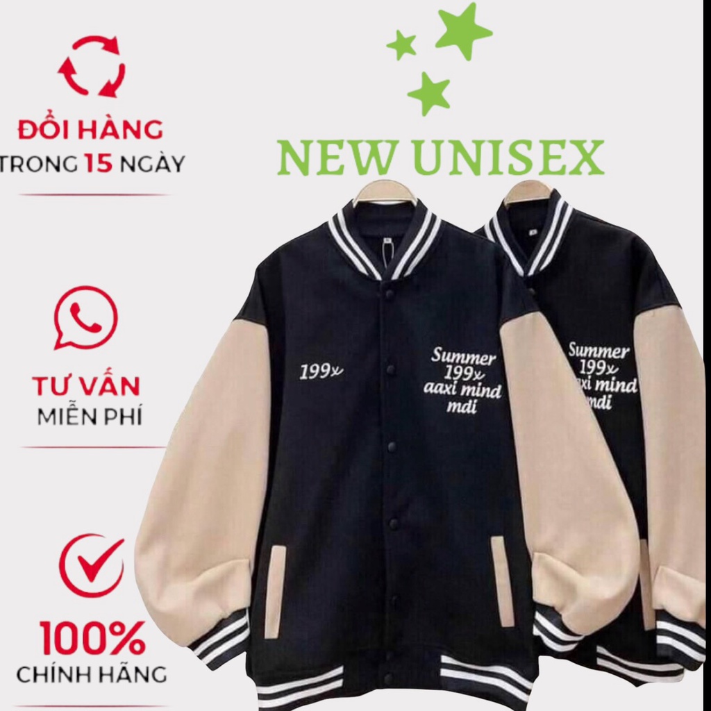 Áo Khoác Bomer Cardigan Summer 199X nỉ bông phối màu đẹp Form rộng Unisex nam Nữ Đều mặc được Siêu Hot Trend