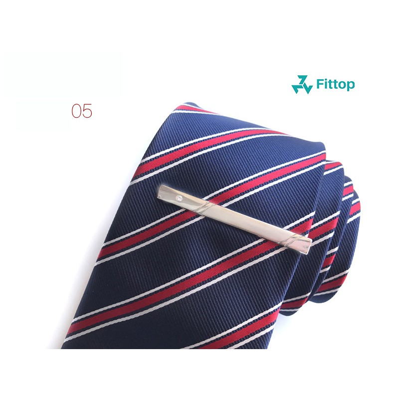 Kẹp Cà Vạt Nam Đẹp FITTOP KEPCAVAT-005 Màu Bạc